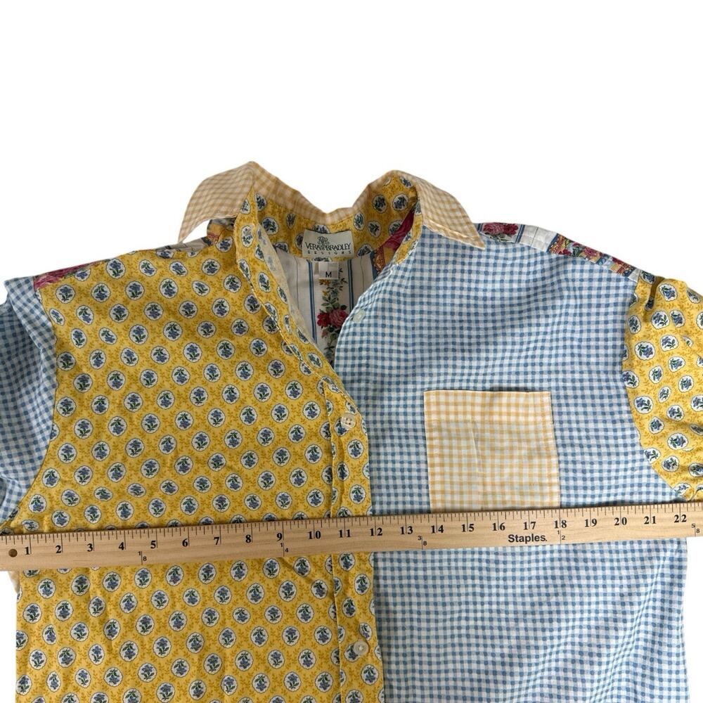 Vintage Vera Bradley Patchwork Button Down Shirt … - image 8